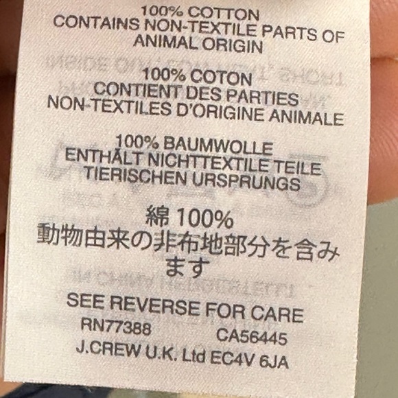 J. Crew The Perfect Embellishment Blue & Black Peasant Top, Large - Picture 6 of 11